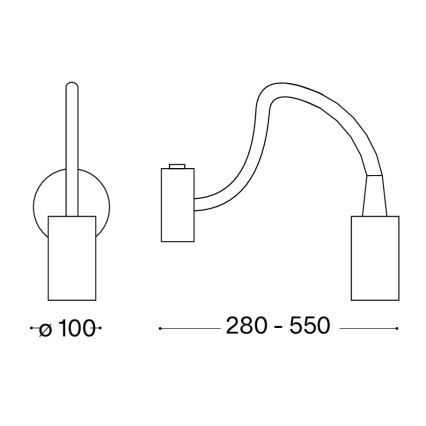 Ideal Lux - Lampka LED z elastycznym ramieniem FOCUS LED/4W/230V CRI 90 błyszczący chrom