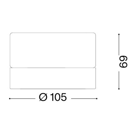 Ideal Lux - LED łazienkowy plafon LOLLY 1xGX53/9W/230V śr. 10,5 cm czarny/dymiony