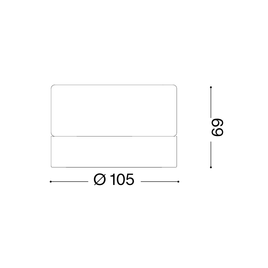 Ideal Lux - LED łazienkowy plafon LOLLY 1xGX53/9W/230V śr. 10,5 cm czarny/dymiony