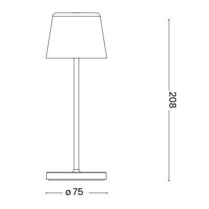 Ideal Lux - LED regulowana dotykowa lampa stołowa zewnętrzna CUTE LED/2,5W/3,7V 3000 mAh USB 2200-2700K IP65 biała