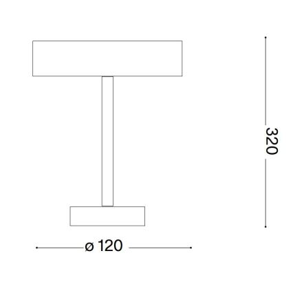 Ideal Lux - LED Dotykowa lampa zewnętrzna TOFFEE LED/2W/230V 2200 mAh CRI 90 IP54 czarny