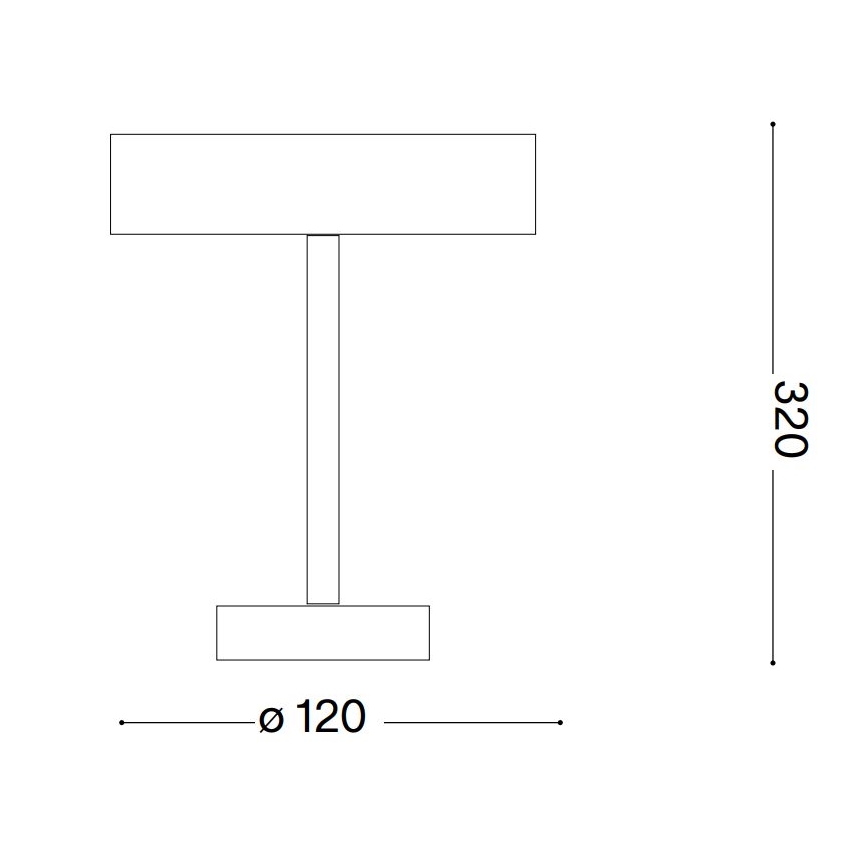 Ideal Lux - LED Dotykowa lampa zewnętrzna TOFFEE LED/2W/230V 2200 mAh CRI 90 IP54 czarny