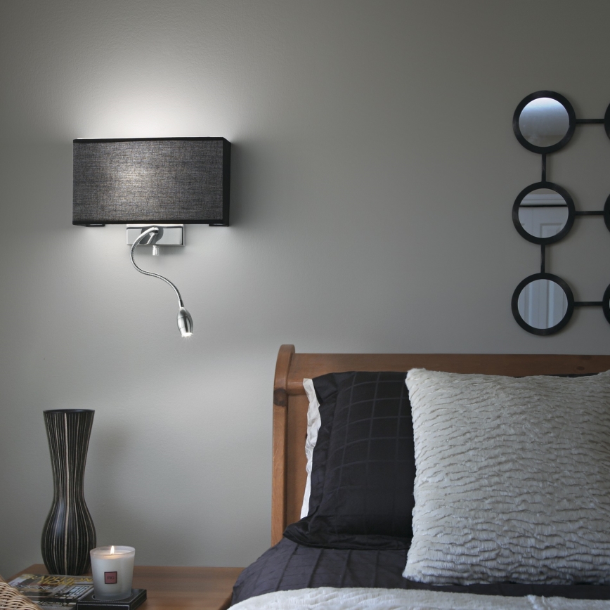 Ideal Lux - LED elastyczna lampa ścienna HOTEL 1xE27/60W + LED/1,5W/230V