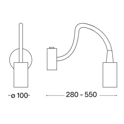Ideal Lux - LED Elastyczna lampka FOCUS LED/4W/230V CRI 90 biały