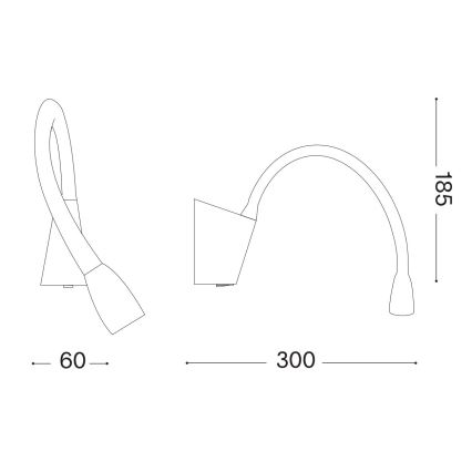 Ideal Lux - LED Elastyczna lampka GOOSE LED/3W/230V CRI 90 biały