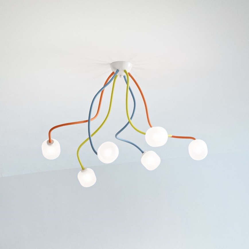 Ideal Lux - LED Elastyczna Żyrandol natynkowy OCTOPUS 6xG9/3W/230V kolorowa
