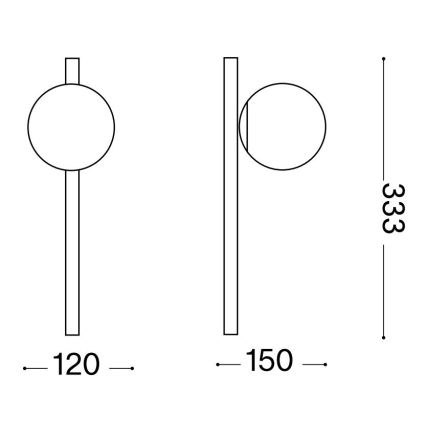 Ideal Lux - LED Kinkiet BINOMIO 1xG9/3W/230V biały