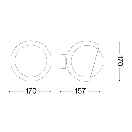 Ideal Lux - LED kinkiet BLOOM 1xE27/42W/230V złoty/dymny beż