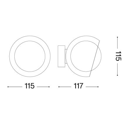 Ideal Lux - LED kinkiet BLOOM 1xG9/3W/230V czarny