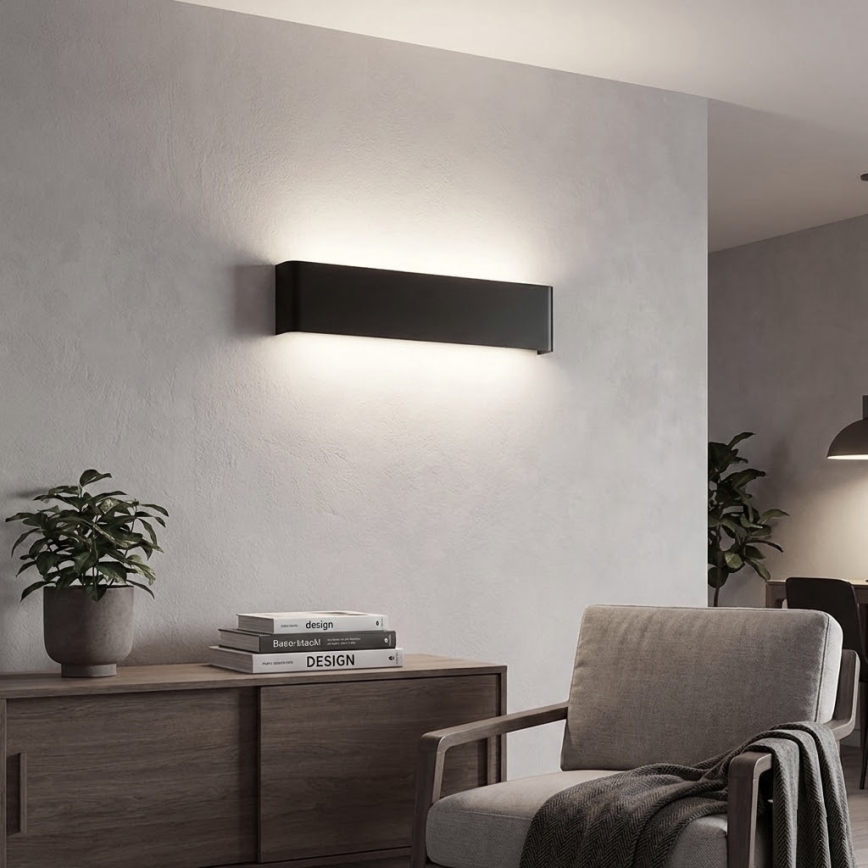 Ideal Lux - LED Kinkiet DELTA LED/10W/230V 4000K 30 cm CRI 90 czarny