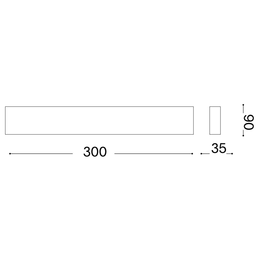 Ideal Lux - LED Kinkiet DELTA LED/10W/230V 4000K 30 cm CRI 90 czarny
