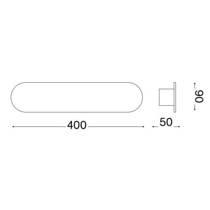 Ideal Lux - LED Kinkiet ECHO LED/20W/230V 40 cm CRI 90 czarny