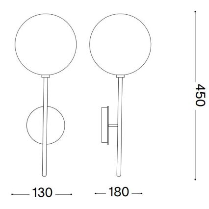 Ideal Lux - LED Kinkiet EQUINOXE 1xG4/2W/230V mosiądz/dymny