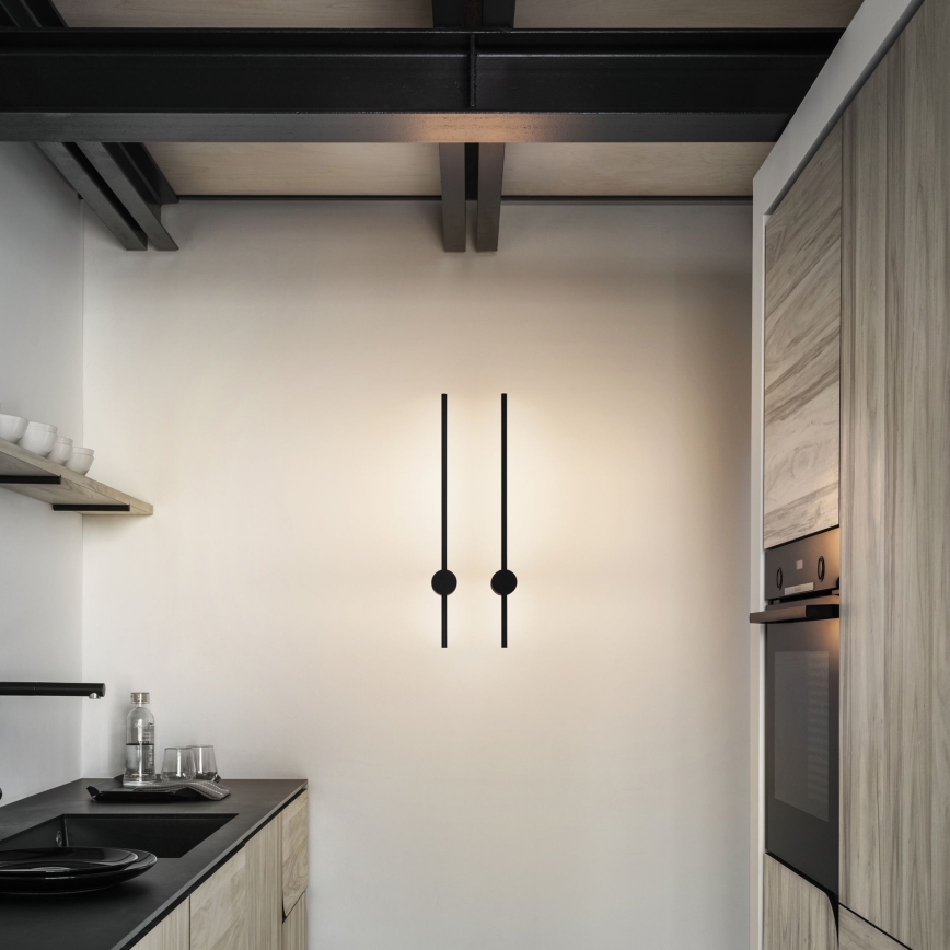 Ideal Lux - LED Kinkiet ESSENCE LED/12W/230V 3000K 70 cm CRI 90 czarny
