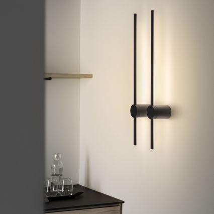 Ideal Lux - LED Kinkiet ESSENCE LED/12W/230V 3000K 70 cm CRI 90 czarny
