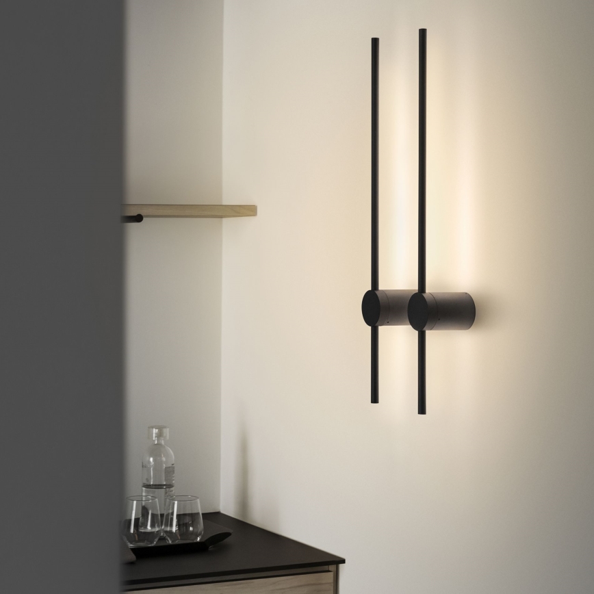 Ideal Lux - LED Kinkiet ESSENCE LED/12W/230V 3000K 70 cm CRI 90 czarny