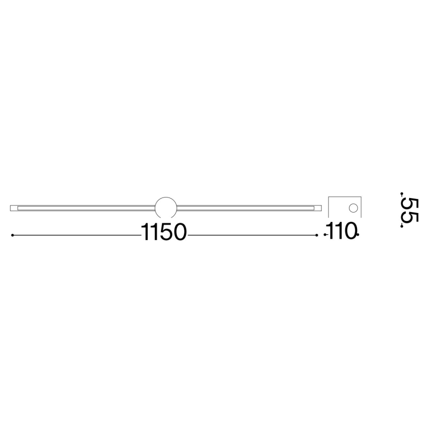 Ideal Lux - LED Kinkiet galeryjka FILO LED/16W/230V 115 cm CRI 90 mosiądz