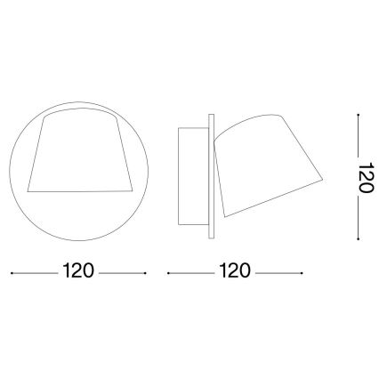 Ideal Lux - LED Kinkiet GIM LED/6W/230V czarny