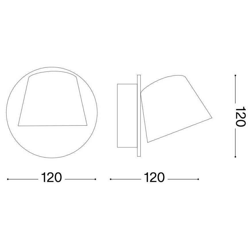 Ideal Lux - LED Kinkiet GIM LED/6W/230V czarny