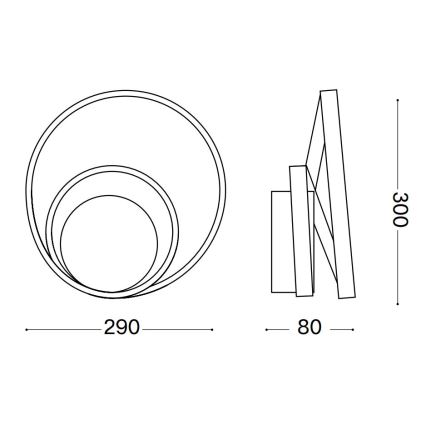 Ideal Lux - LED Kinkiet OZ LED/26W/230V CRI 90 biały