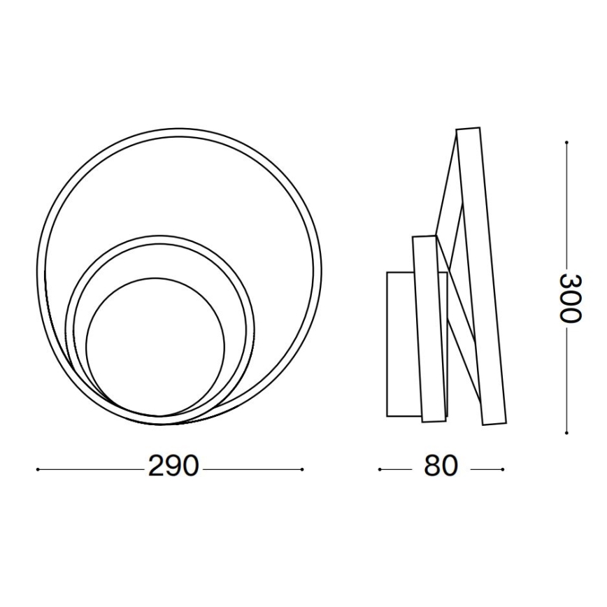 Ideal Lux - LED Kinkiet OZ LED/26W/230V CRI 90 biały