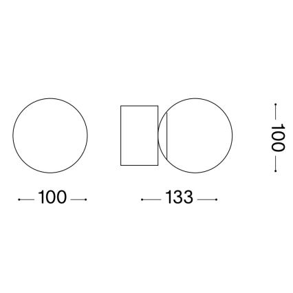 Ideal Lux - LED Kinkiet PERLAGE 1xG9/3W/230V czarny/dymny