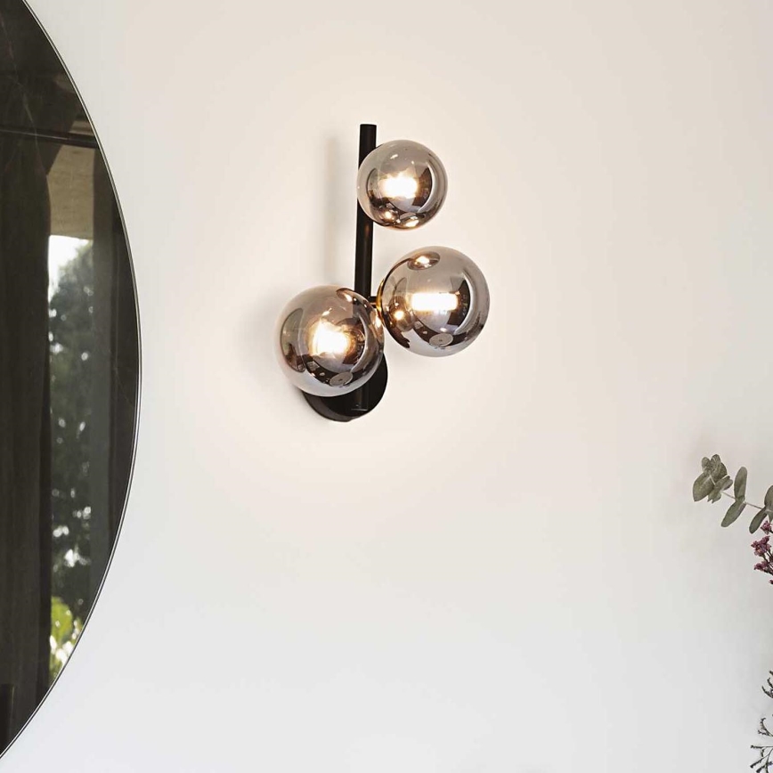Ideal Lux - LED Kinkiet PERLAGE 3xG9/3W/230V czarny/dymny