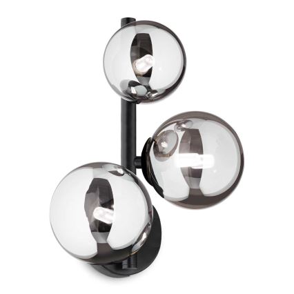 Ideal Lux - LED Kinkiet PERLAGE 3xG9/3W/230V czarny/dymny