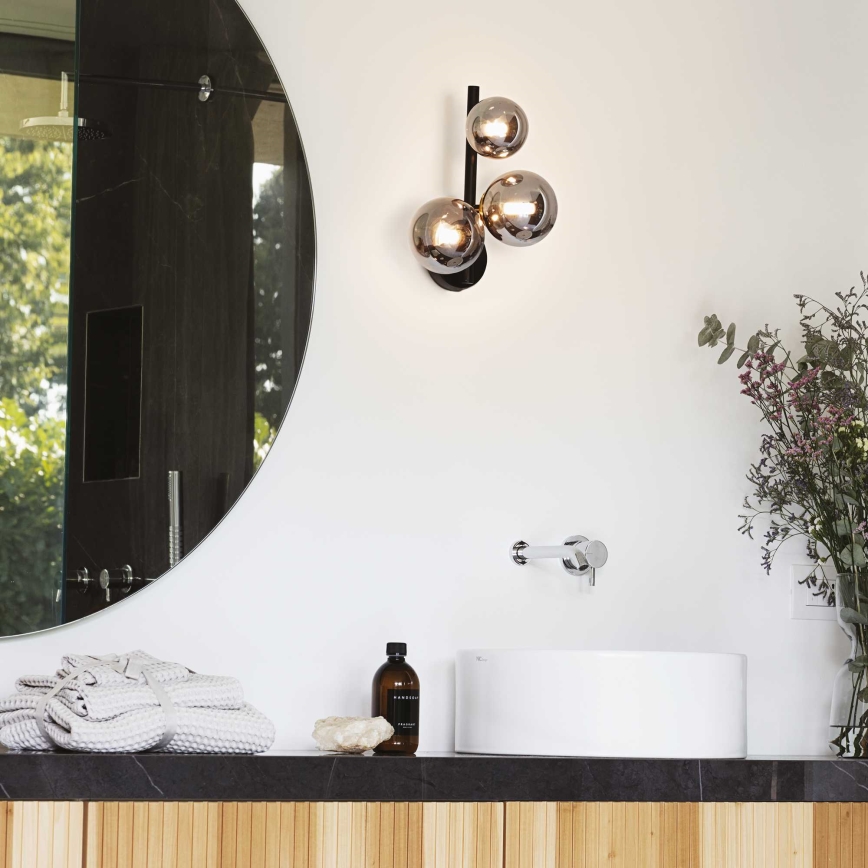 Ideal Lux - LED Kinkiet PERLAGE 3xG9/3W/230V czarny/dymny