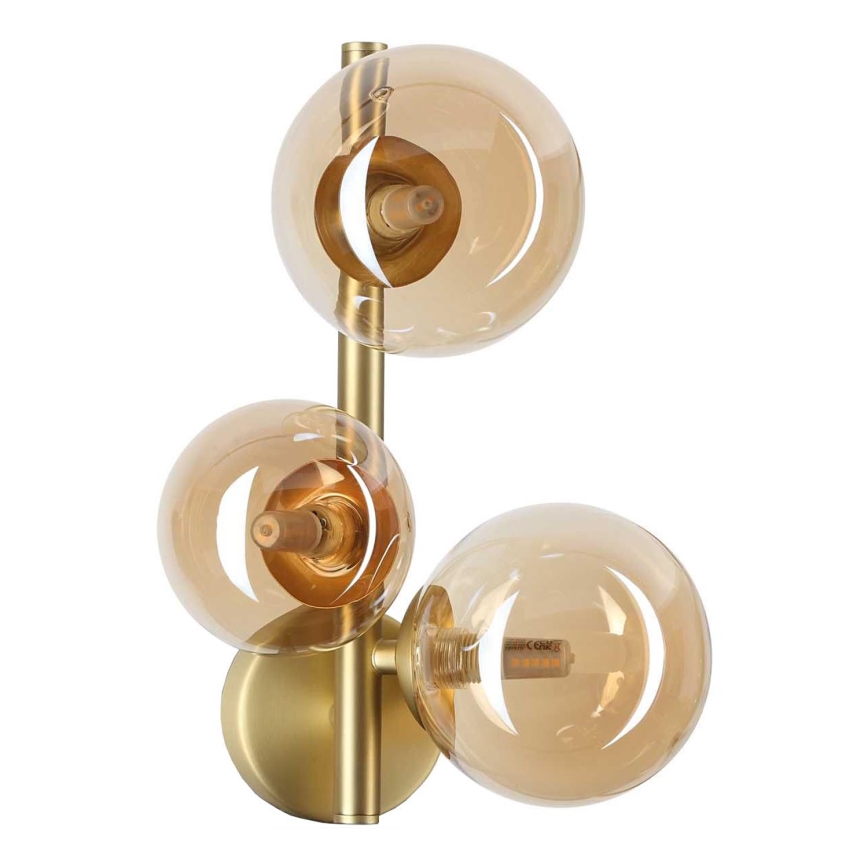 Ideal Lux - LED Kinkiet PERLAGE 3xG9/3W/230V złoty/dymny