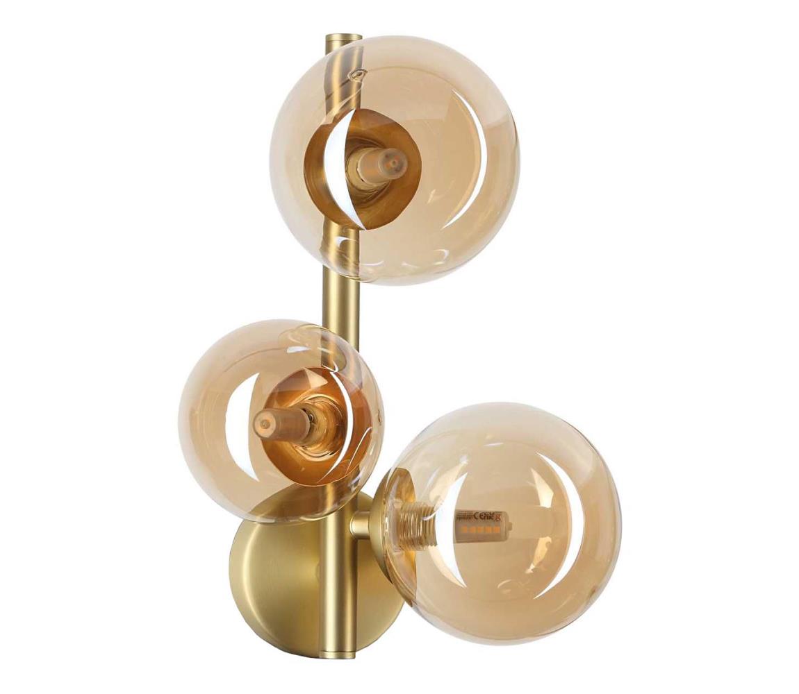 Ideal Lux - LED Kinkiet PERLAGE 3xG9/3W/230V złoty/dymny