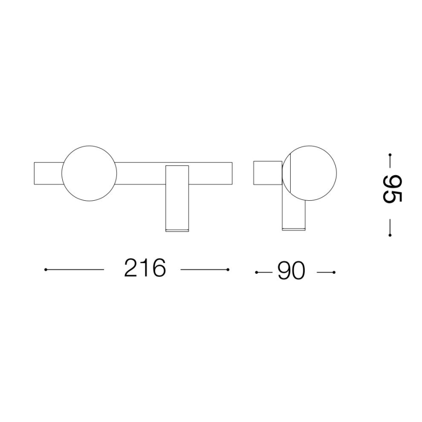 Ideal Lux - LED Kinkiet PING PONG 2xLED/3W/230V CRI 90 matowy chrom