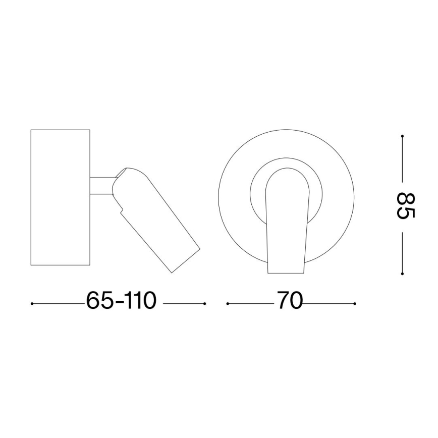 Ideal Lux - LED Kinkiet punktowy BEAN LED/3W/230V CRI 90 biały