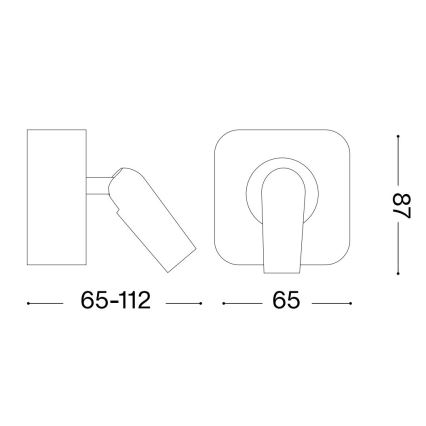 Ideal Lux - LED Kinkiet punktowy BEAN LED/3W/230V CRI 90 biały