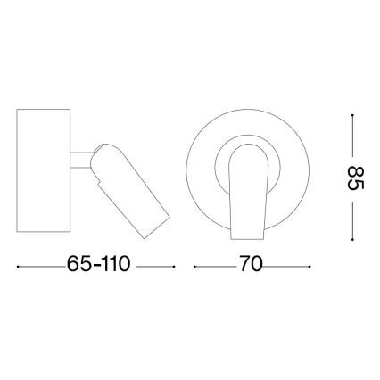 Ideal Lux - LED Kinkiet punktowy BEAN LED/3W/230V CRI 90 chrom błyszczący