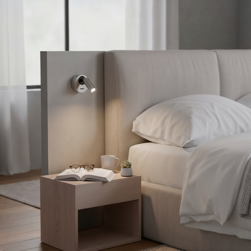 Ideal Lux - LED Kinkiet punktowy BEAN LED/3W/230V CRI 90 chrom błyszczący