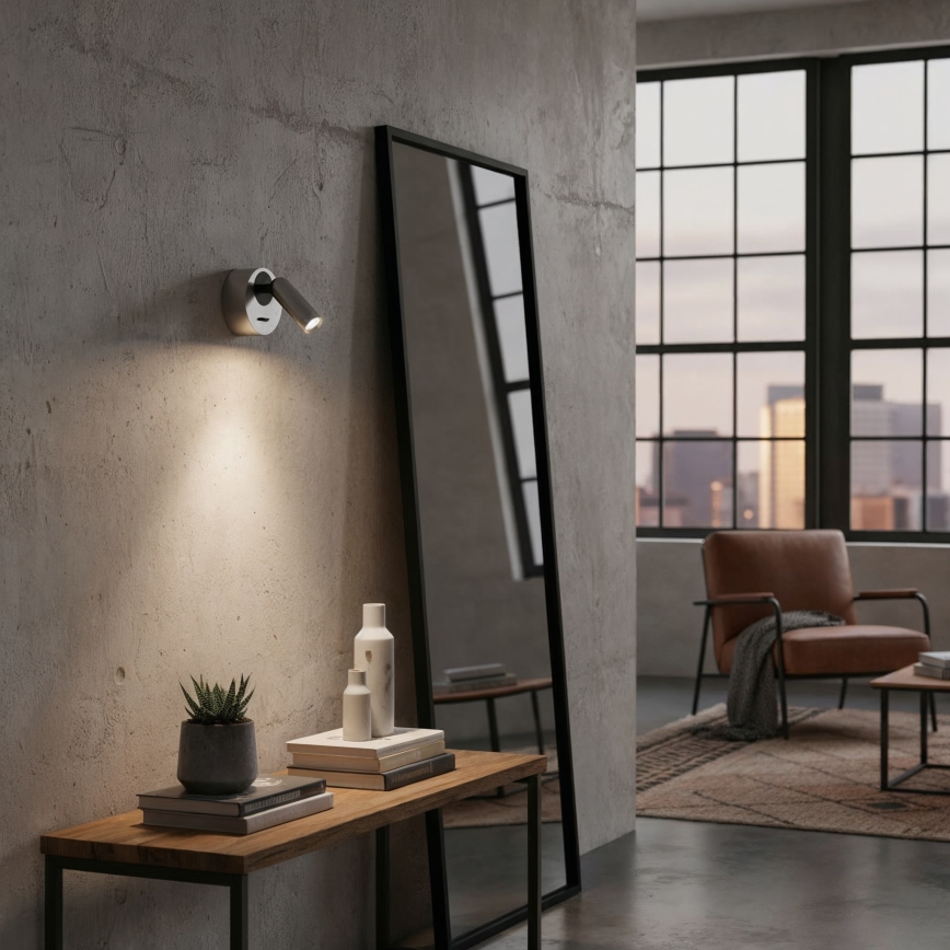 Ideal Lux - LED Kinkiet punktowy BEAN LED/3W/230V CRI 90 chrom błyszczący