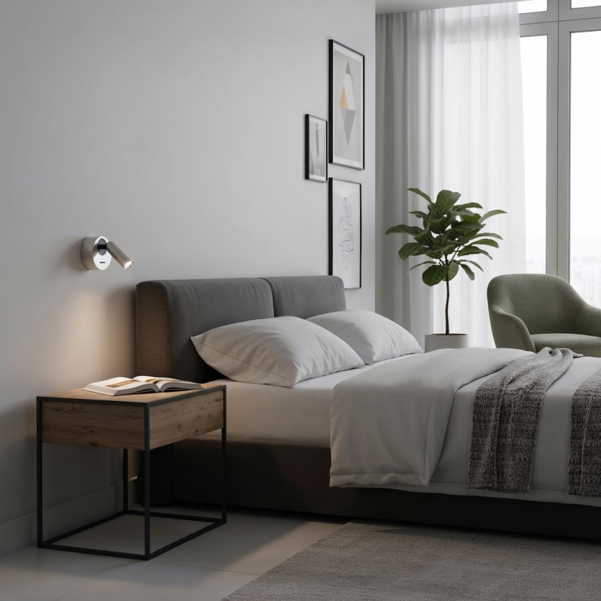 Ideal Lux - LED Kinkiet punktowy BEAN LED/3W/230V CRI 90 chrom błyszczący