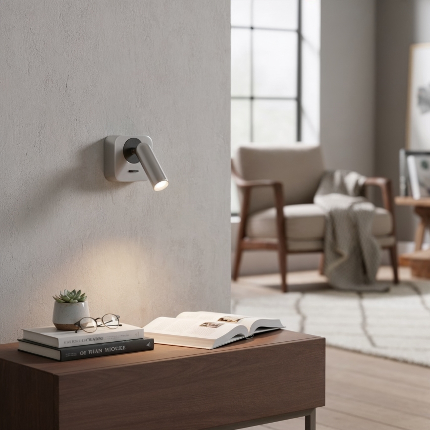 Ideal Lux - LED Kinkiet punktowy BEAN LED/3W/230V CRI 90 chrom błyszczący