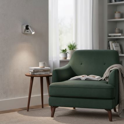 Ideal Lux - LED Kinkiet punktowy BEAN LED/3W/230V CRI 90 chrom błyszczący