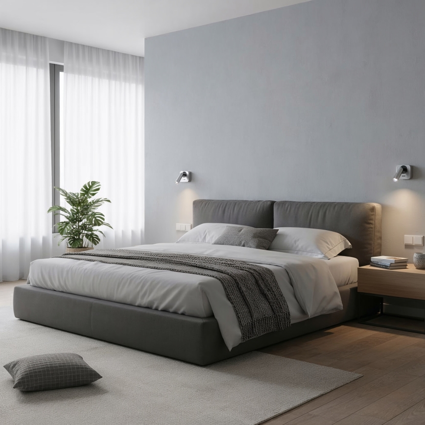 Ideal Lux - LED Kinkiet punktowy BEAN LED/3W/230V CRI 90 chrom błyszczący