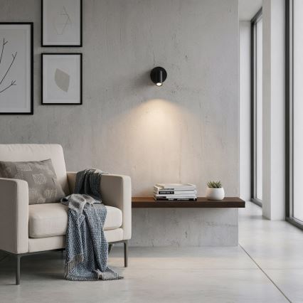 Ideal Lux - LED Kinkiet punktowy BEAN LED/3W/230V CRI 90 czarny