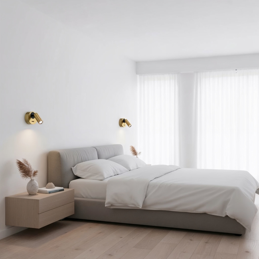 Ideal Lux - LED Kinkiet punktowy BEAN LED/3W/230V CRI 90 mosiądz