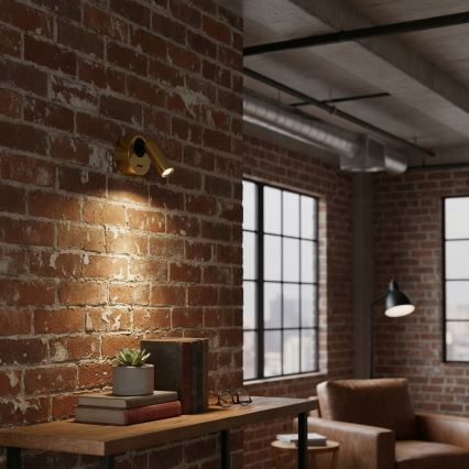 Ideal Lux - LED Kinkiet punktowy BEAN LED/3W/230V CRI 90 mosiądz