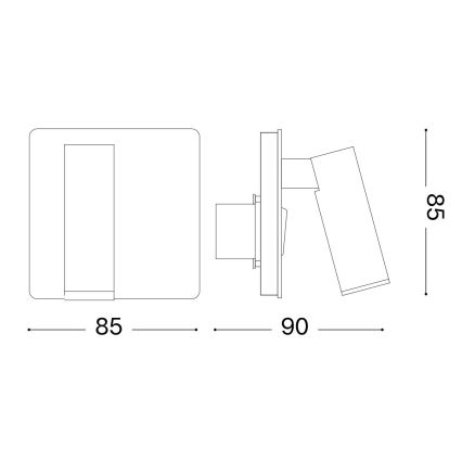 Ideal Lux - LED Kinkiet punktowy LITE LED/3W/230V CRI 90 biały
