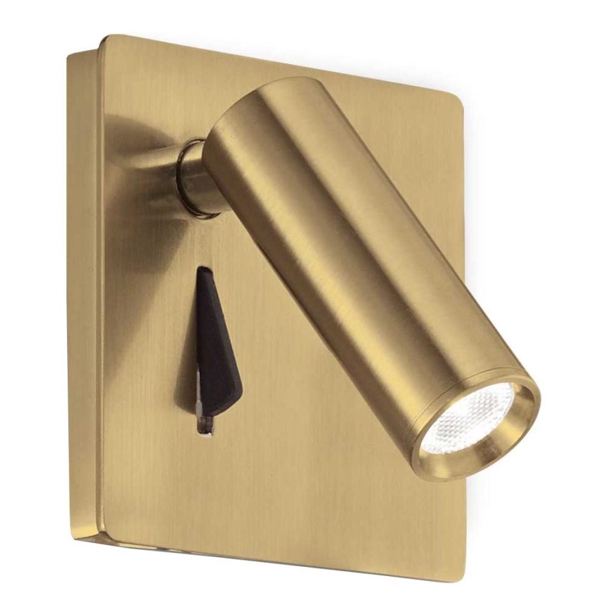 Ideal Lux - LED Kinkiet punktowy LITE LED/3W/230V CRI 90 mosiądz