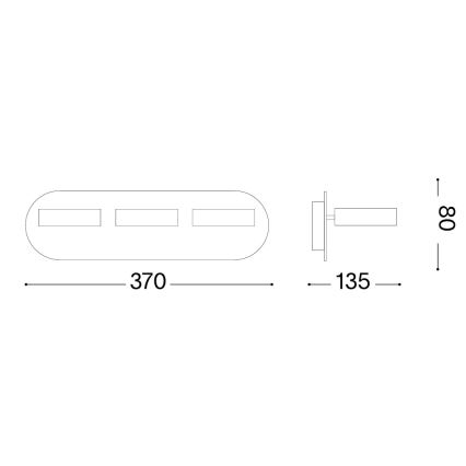 Ideal Lux - LED kinkiet punktowy OBY 3xLED/6W/230V CRI 90 biały