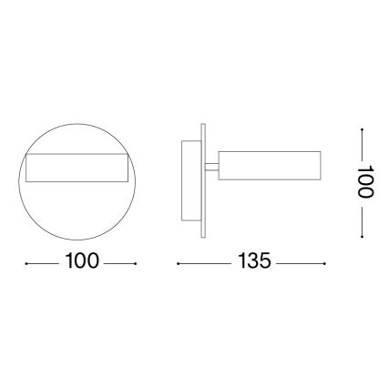 Ideal Lux - LED kinkiet punktowy OBY LED/6W/230V CRI 90 biały