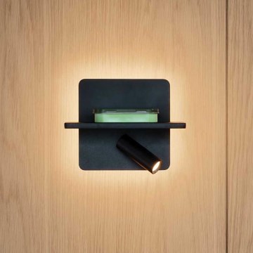 Ideal Lux - LED kinkiet punktowy PIANO LED/10W/230V CRI 90 USB czarny