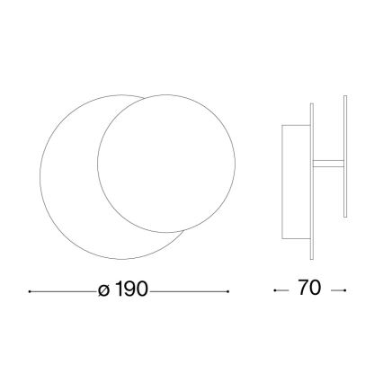 Ideal Lux - LED Kinkiet TICK LED/7,5W/230V złoty